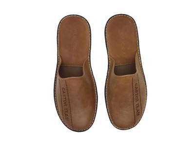 Anatomic Leather Slippers Castor 4516