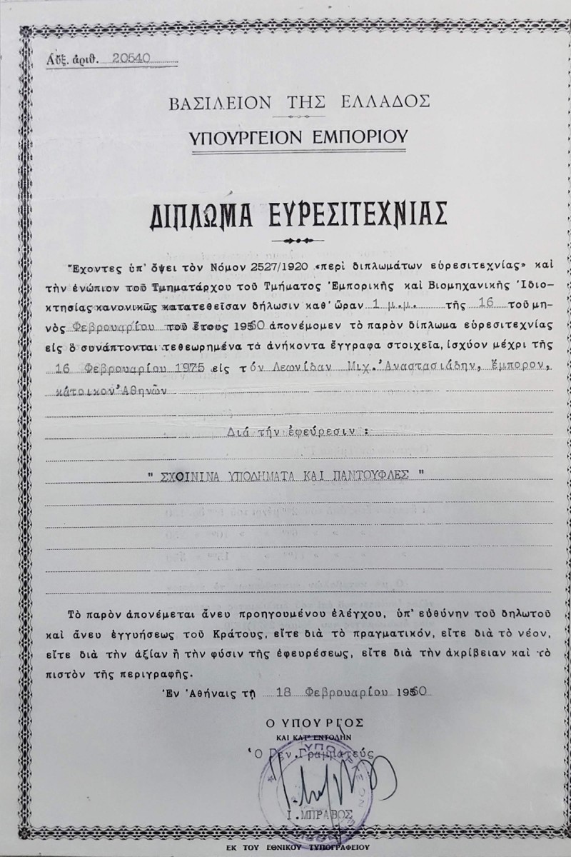Δίπλωμα ευρεσιτεχνίας