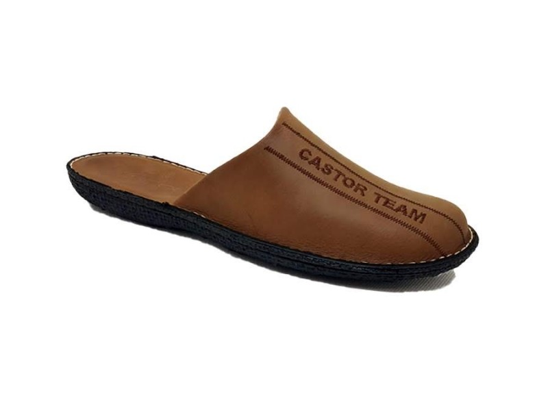 Anatomic Leather Slippers Castor 4516